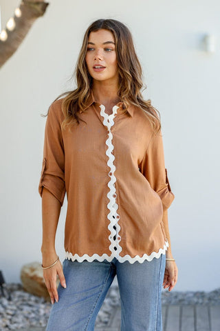 Eloise Blouse - Apricot