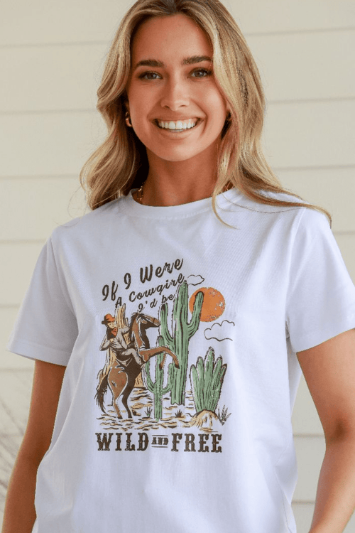 Cowgirl Tee - White