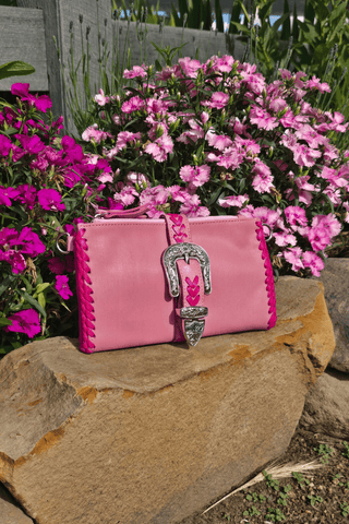 Esmeralda Cross Body Bag - Baby Pink/Fuchsia