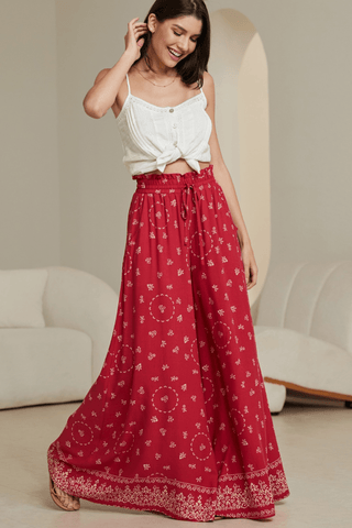 Calista Hi-Lo Maxi Skirt - Rosella