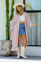 Paradise Kimono - Pink Seashell Floral