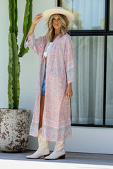 Paradise Kimono - Pink Seashell Floral