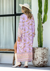 Willow Kimono - Purple Petals