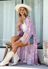 Willow Kimono - Purple Petals