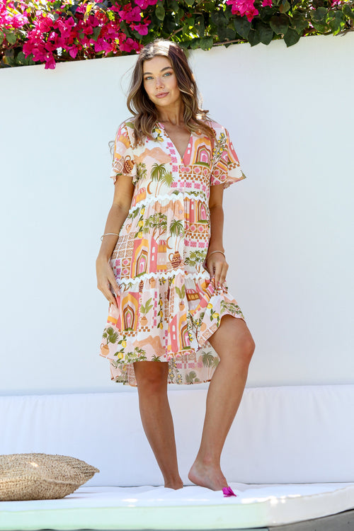 Moroccan Door Ric Rac Mini Dress