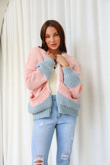 Minnesota Chunky Knit Cardigan - Lollipop