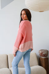 Minnesota Chunky Knit Cardigan - Melon