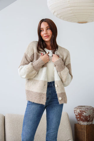 Minnesota Chunky Knit Cardigan - Melon