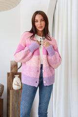 Sadie Striped Cardigan - Pink