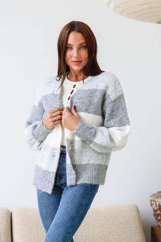 Minnesota Chunky Knit Cardigan - Melon