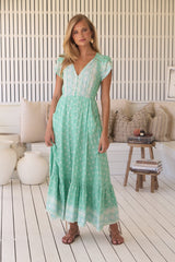 Carmen Maxi Dress - Seafoam