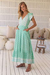 Carmen Maxi Dress - Seafoam