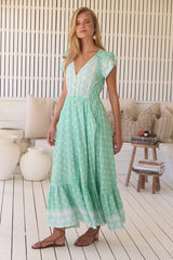 Carmen Maxi Dress - Seafoam