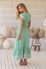 Carmen Maxi Dress - Seafoam