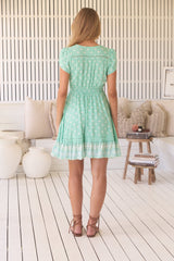 Carmen Mini Dress - Seafoam